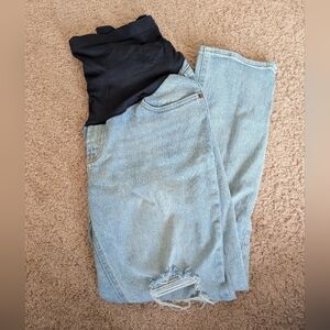 Old Navy Light Blue Maternity Boyfriend Jeans